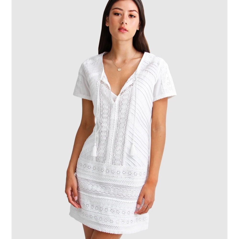 Belle and Bloom Summer Forever White Mini Dress